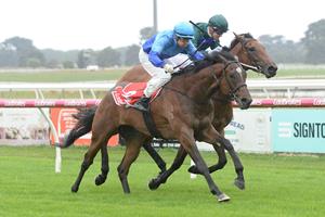 WARRIOR SURGES THROUGH THE RAIN